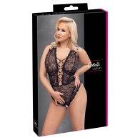 Cottelli Curve Open Crotch Body for Sensual Elegance