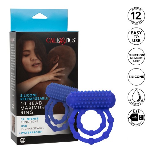 Anillo para el Pene Recargable 10 Bead Maximus