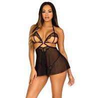 Leg Avenue Open Cup Babydoll and Panty Set for Seductive Style