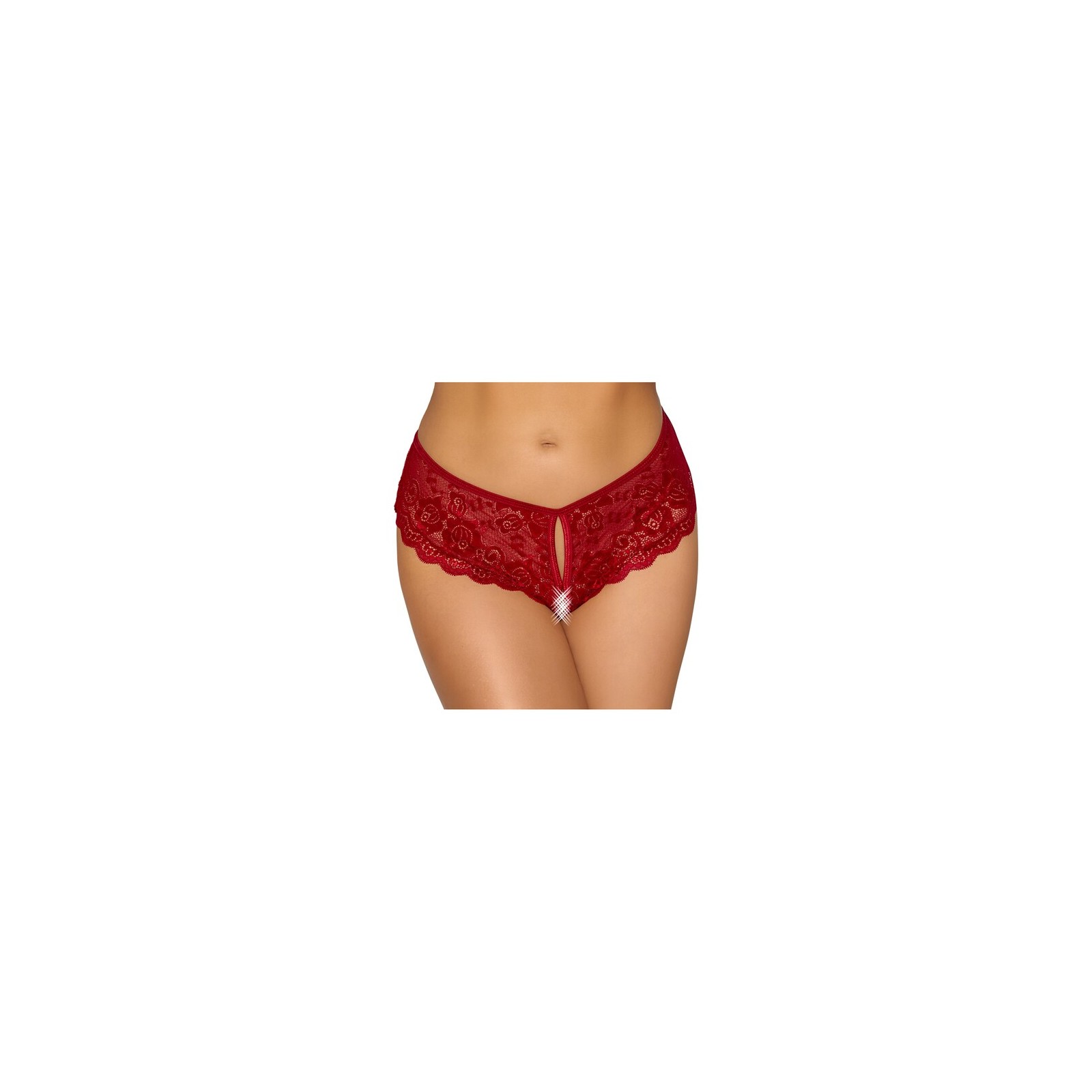 Panty Crotchless Roja Pequeña de Cottelli