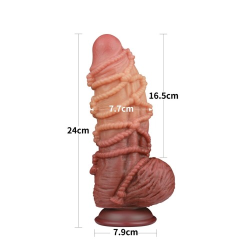 Lovetoy Extreme Dildo With Rope Pattern - Realistic Thrills