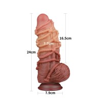 Lovetoy Extreme Dildo With Rope Pattern - Realistic Thrills