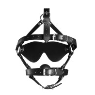 Ouch Xtreme Blindfolded Harness with Ball Gag