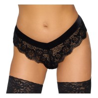 Cottelli Lace Panties with Detachable Chain Medium