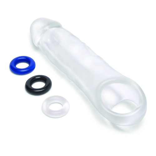 Extensor de Pene Transparente Size Up para Placer Mejorado