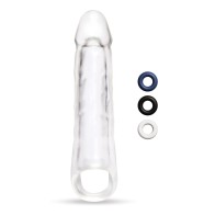 Extensor de Pene Transparente de 3 Pulgadas Size Up para Placer Mejorado